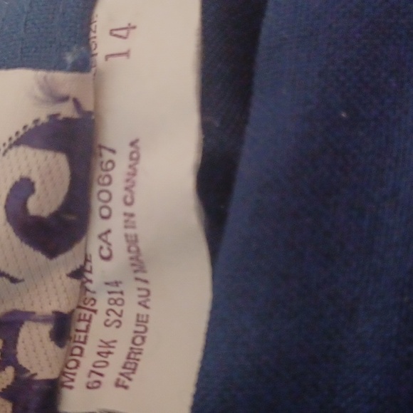 5 for $15 Vintage sz 14 Navy blue 24k pencil skirt - Picture 12 of 12